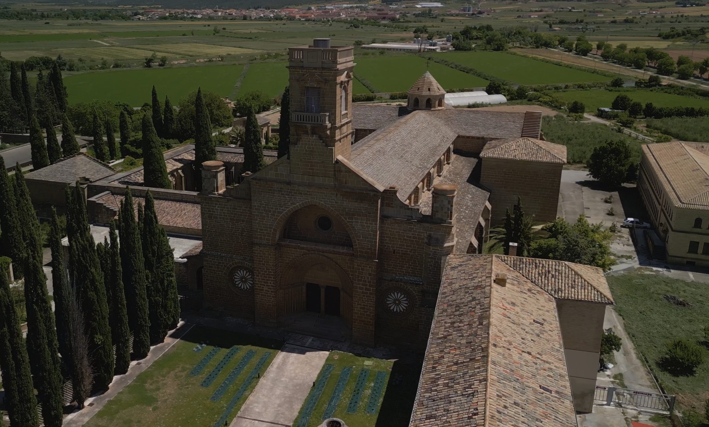 Foto aérea del Monasterio de la Oliva